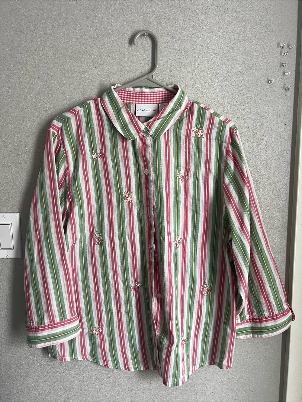 Alfred Dunner women's vintage striped button-up shirt